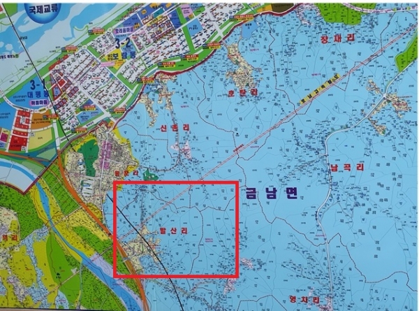 KX세종역 신설부지로 꼽히는 세종시 금남면 발산리 [사진=본지DB]