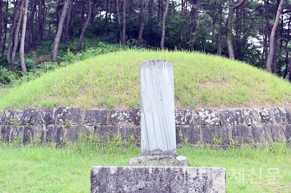 전남 장성군에 위치한 박수량 선생의 묘와 백비 / 권오헌 기자